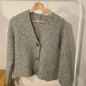 Madewell Soft Gray Knit Cardigan